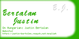 bertalan justin business card